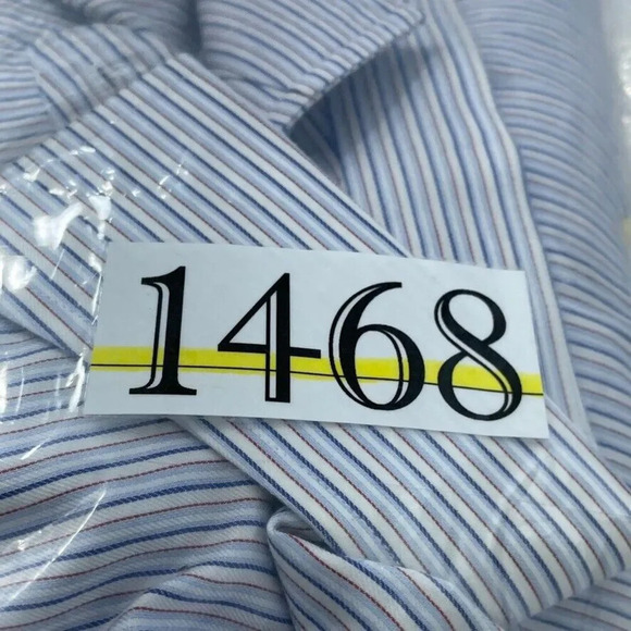 Brooks Brothers Shirt Long Sleeve Button Down Mens 17 Blue 1468 - Picture 6 of 7